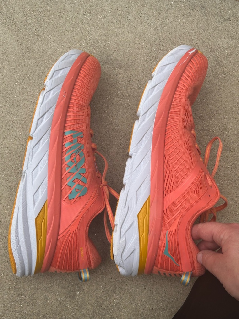 Hoka One One Bondi 7 - Camellia / Coastal Shade - Women’s Size 12